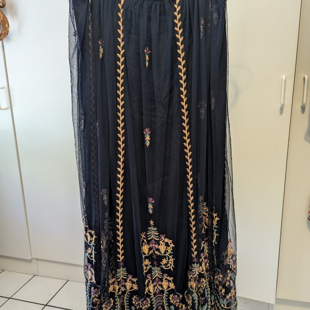 Sundance embroidered maxi skirt